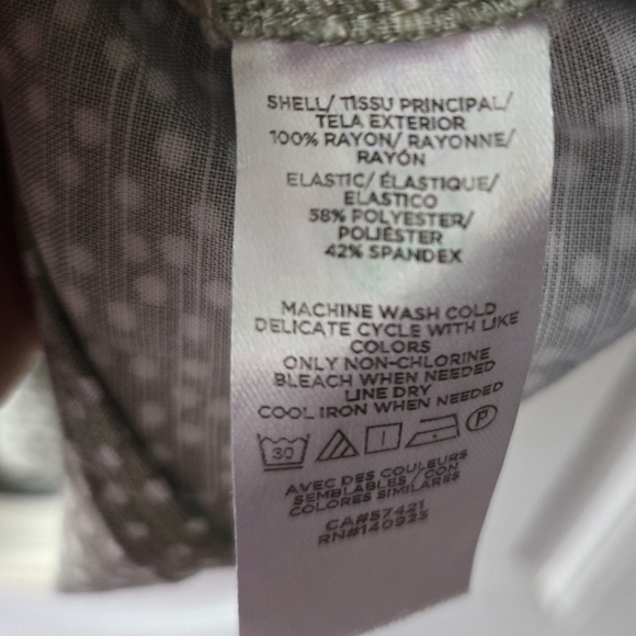 LOFT Green Polka Dot Smocked Mini Dress Cottagecore~ XXS - Picture 3 of 8